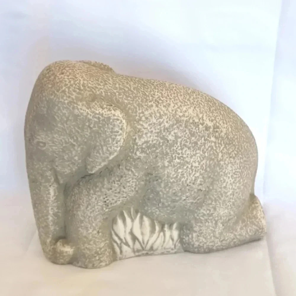 Vintage Cleo Hartwig MCM Elephant Sculpture Signed